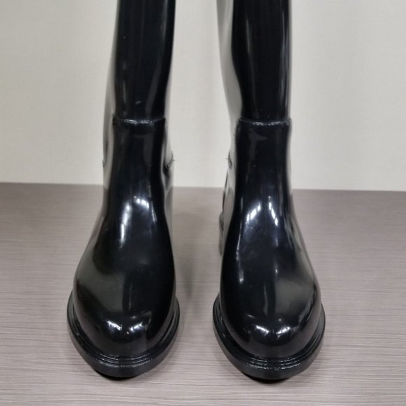 Melissa Fullness Tall Rain Boot, Black Gloss - Picture 2 of 10